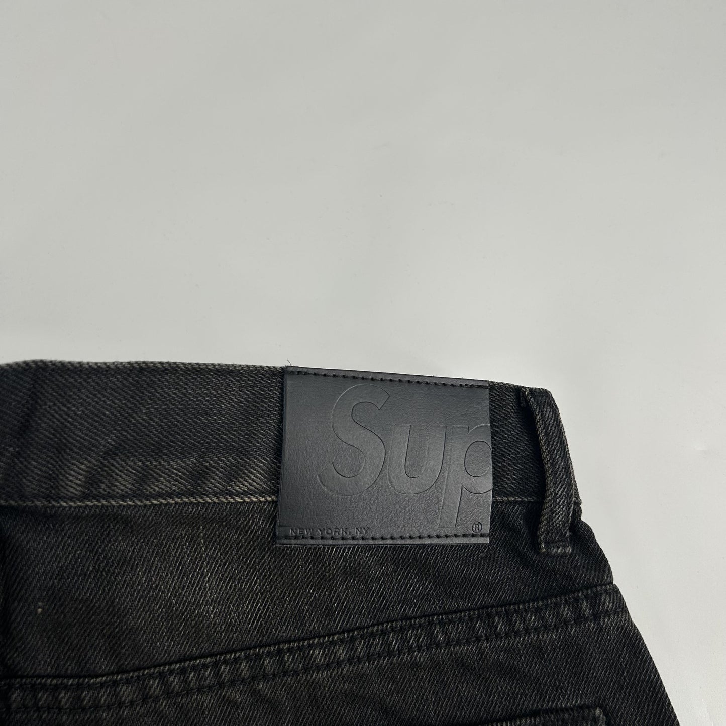 Supreme Baggy Jeans Distressed Loose Fit Selvedge