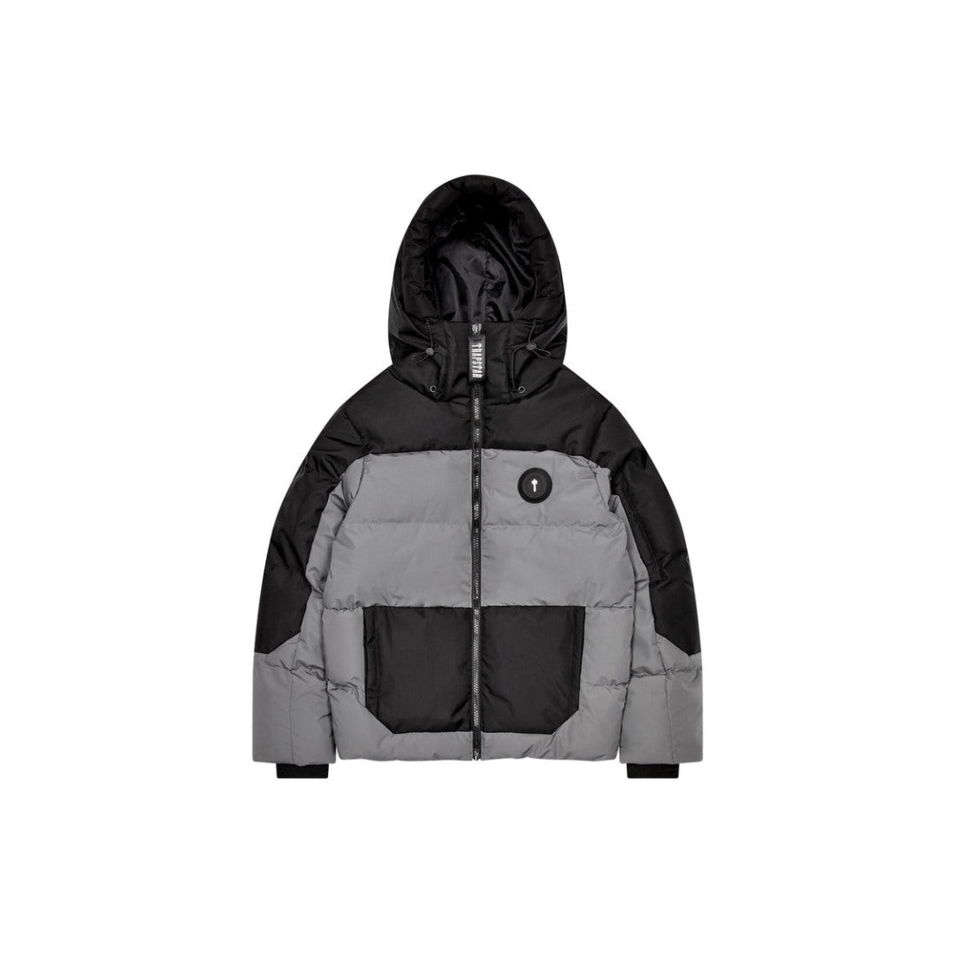 Trapstar Decoded Arch Puffer Jacket Black Grey