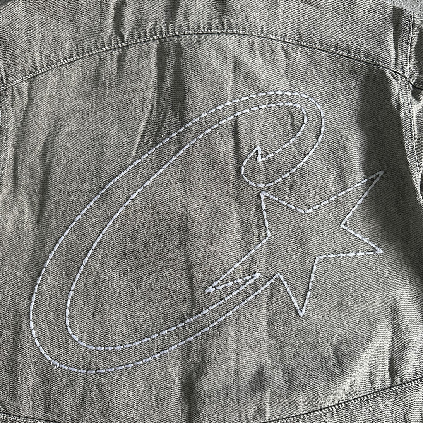 Corteiz Denim Jeans Jacket Grey