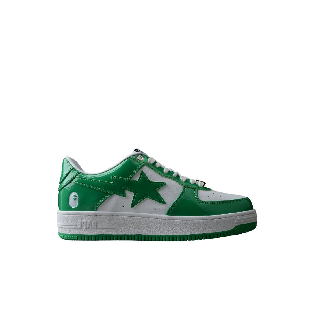 Bape Sta Patent Leather White Green