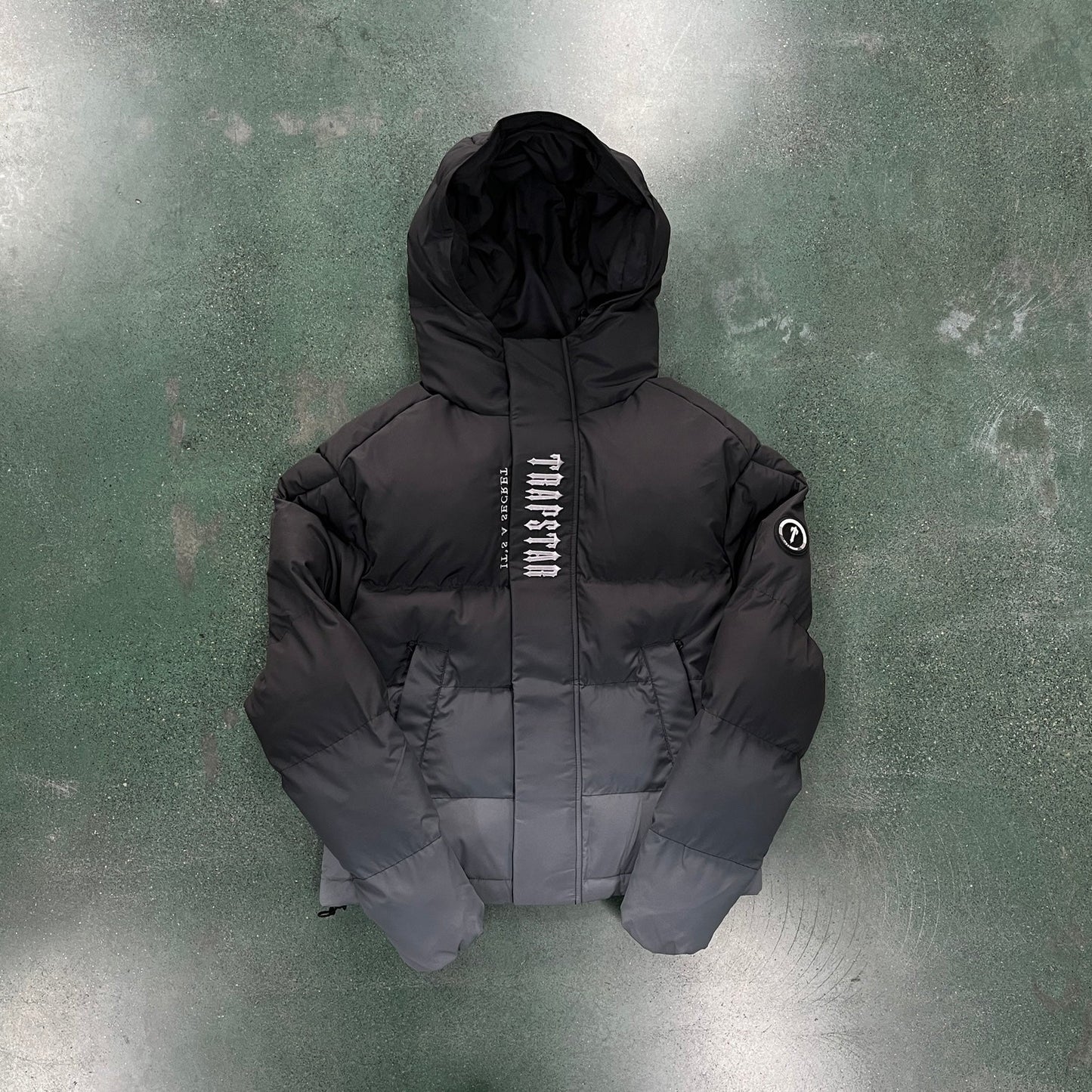 Trapstar Puffer Jacket Decoded Hooded Black-Gradient