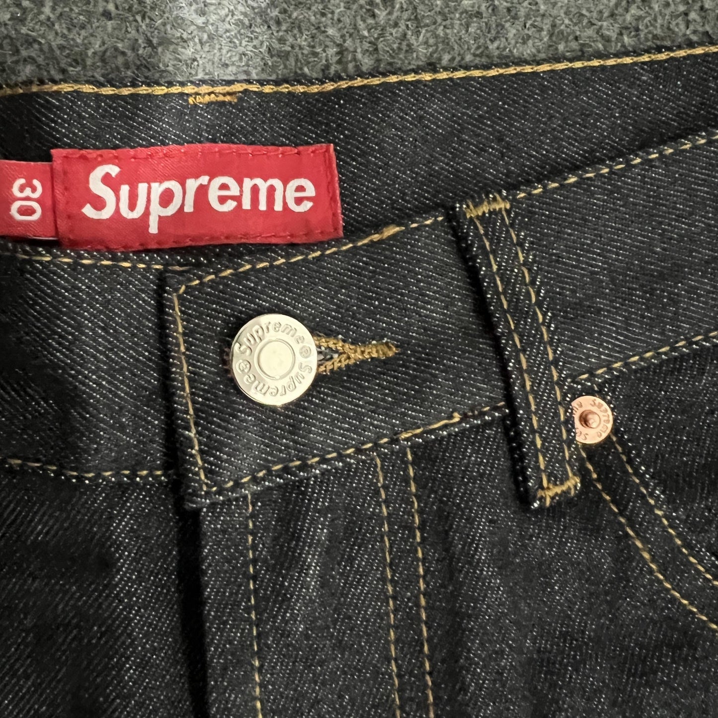 Supreme Baggy Jeans Black Copper Wire