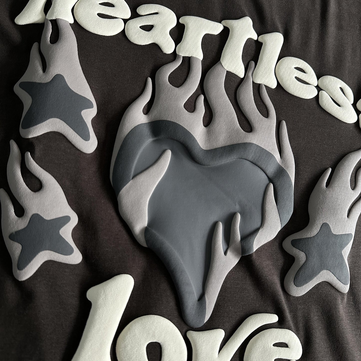 Broken Planet Heartess Love Tshirt-mocha