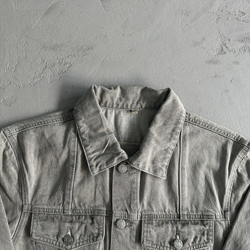 Corteiz Denim Jeans Jacket Grey