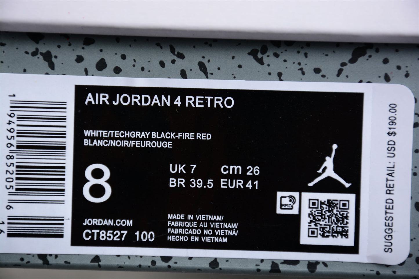 AIR JORDAN 4 " WHITE OREO "