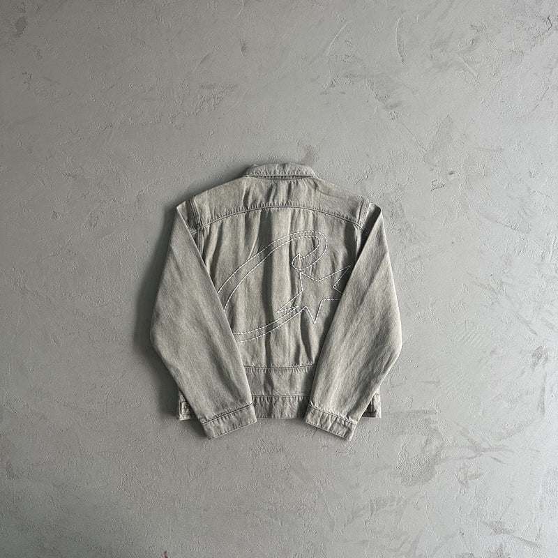 Corteiz Denim Jeans Jacket Grey